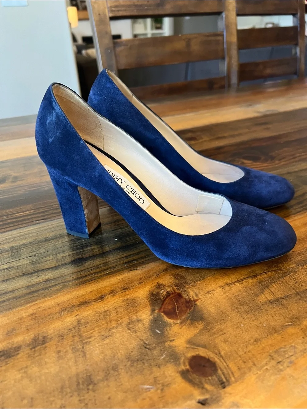 Jimmy Choo Navy Suede Classic Pump